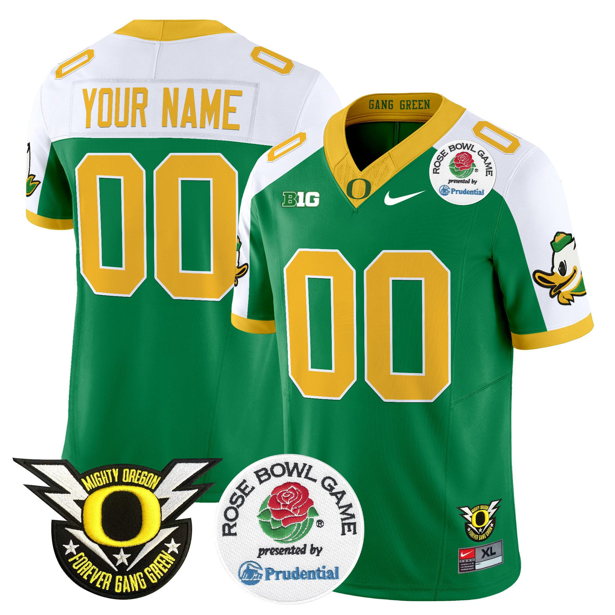 Oregon Ducks 2024 Rose Bowl Vapor Limited Custom Jersey - All Stitched