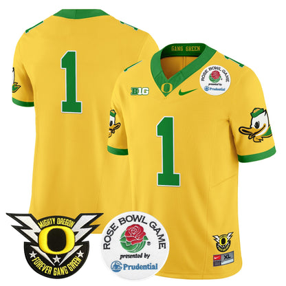 Men's Oregon Ducks 2024 Rose Bowl Vapor Limited Jersey - All Stitched