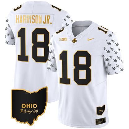 Men's Ohio State Buckeyes 2023 Alternate Gold Jersey - Stitched