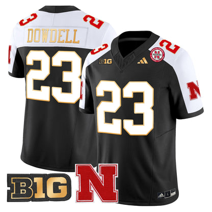 Men's Nebraska Cornhuskers 2024 Gold Trim Vapor Limited Jersey - All Stitched