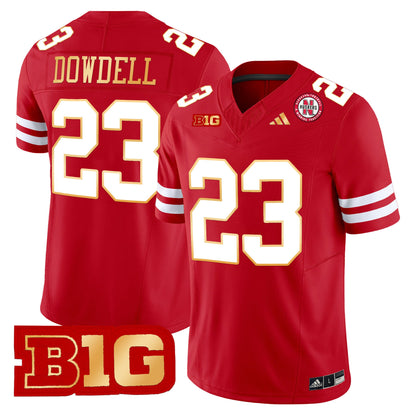 Men's Nebraska Cornhuskers 2024 Gold Trim Vapor Limited Jersey - All Stitched