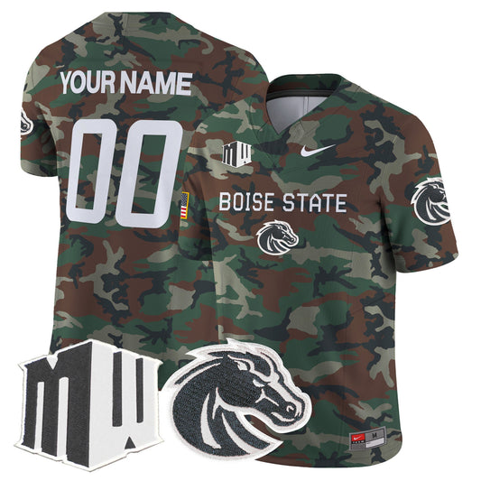 Boise State Broncos 2024 Military Vapor Limited Custom Jersey - All Stitched