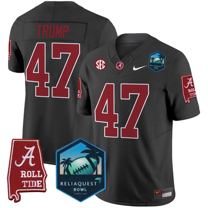 Men's Alabama Crimson Tide 2025 ReliaQuest Bowl Patch Vapor Limited Jersey - All Stitched