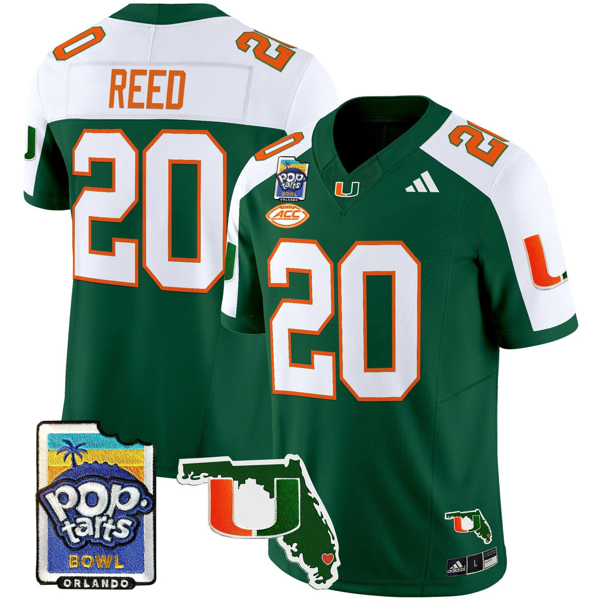 Men's Miami Hurricanes 2025 PopTarts Bowl Patch Vapor Limited Jersey - All Stitched