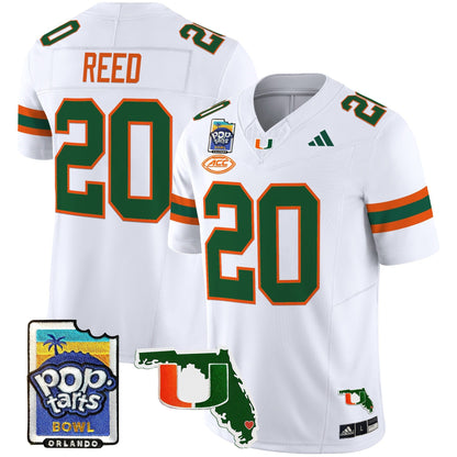 Men's Miami Hurricanes 2025 PopTarts Bowl Patch Vapor Limited Jersey - All Stitched