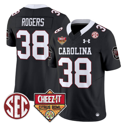 Men's South Carolina Gamecocks 1980 Throwback Cheez-It Citrus Bowl Patch Vapor Limited Jersey - All Stitched