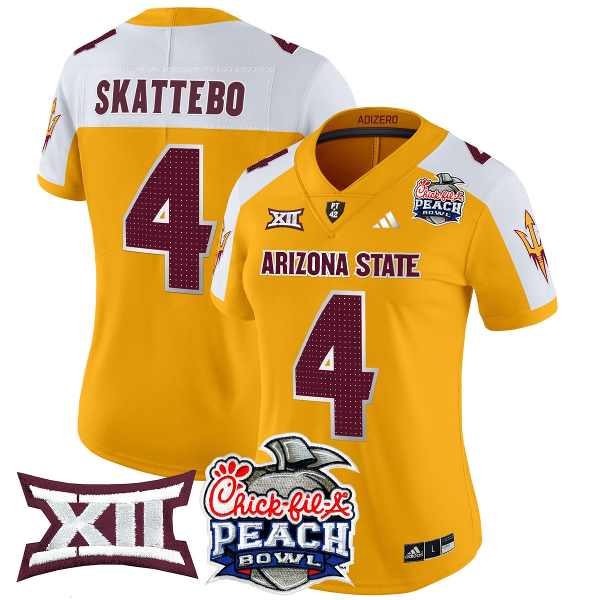 Women's Arizona State Sun Devils 2025 Peach Bowl Vapor Limited Jersey V2 - All Stitched
