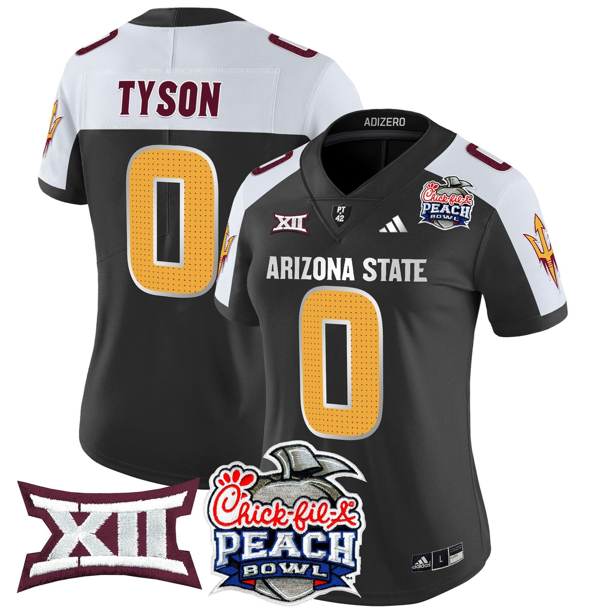 Women's Arizona State Sun Devils 2025 Peach Bowl Vapor Limited Jersey V2 - All Stitched