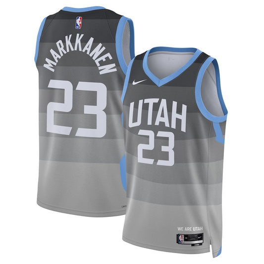 Utah Jazz 202526 City Edition Swingman Jersey Gray Lauri Markkanen Unisex | RTJ13320