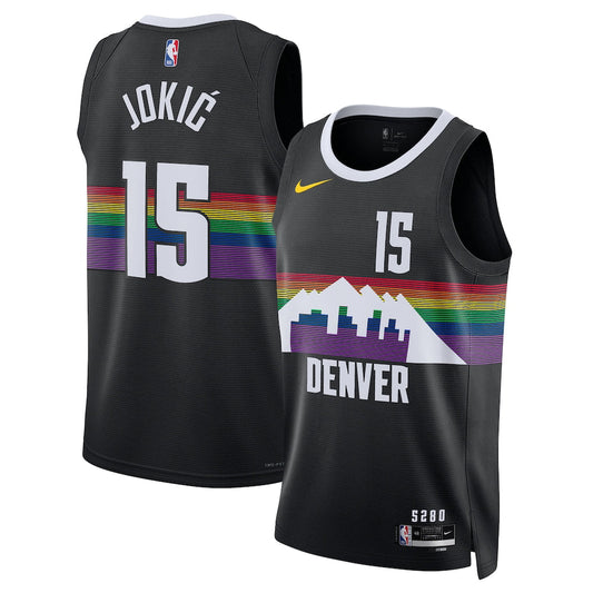 Denver Nuggets 202526 City Edition Swingman Jersey Black Nikola Joki Unisex | RTJ13248