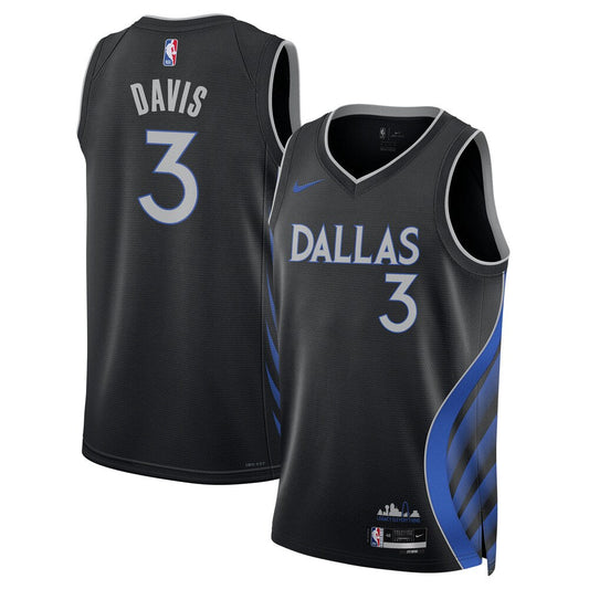 Dallas Mavericks 202526 City Edition Swingman Jersey Black Anthony Davis Unisex | RTJ13190