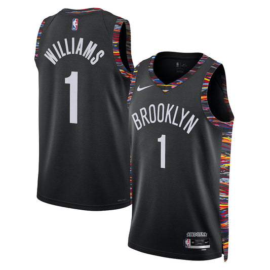 Brooklyn Nets 202526 City Edition Swingman Jersey Black Ziaire Williams Unisex | RTJ13153