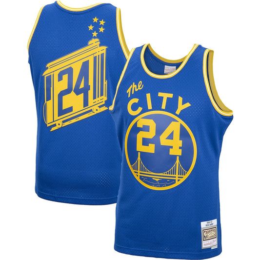 Rick Barry Royal Golden State Warriors 196667 Hardwood Classics Swingman Jersey | Stitched Jersey RTJS 11891