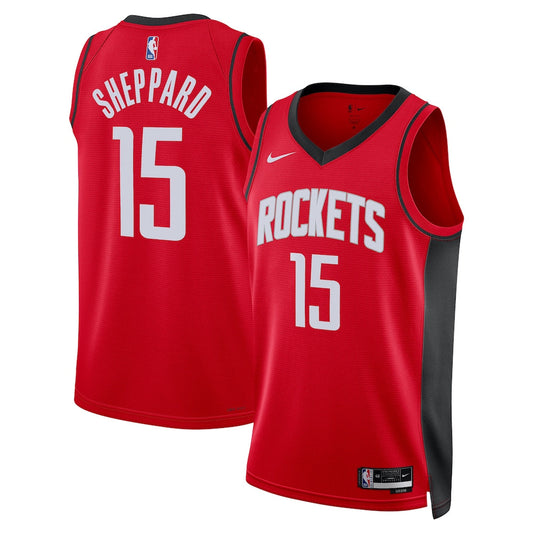 Houston Rockets Icon Swingman Jersey Red Reed Sheppard Unisex | Stitched Jersey RTJS 11845