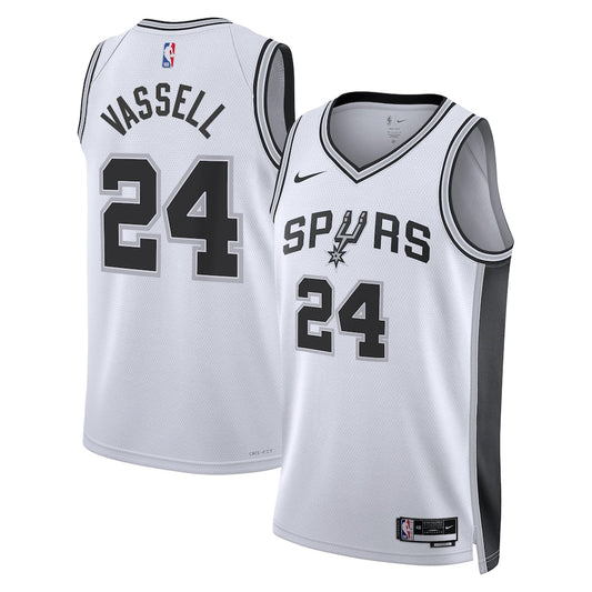 San Antonio Spurs Association Edition Swingman Jersey White Devin Vassell Unisex | Stitched Jersey RTJS 11813