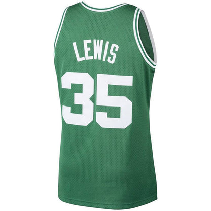 Men's Boston Celtics Reggie Lewis Mitchell & Ness Kelly Green 1987-88 Hardwood Classics Swingman Jersey