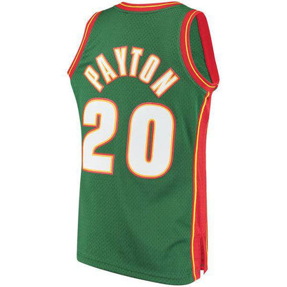 Men's Seattle SuperSonics Gary Payton Mitchell & Ness Green 1995-96 Hardwood Classics Swingman Jersey